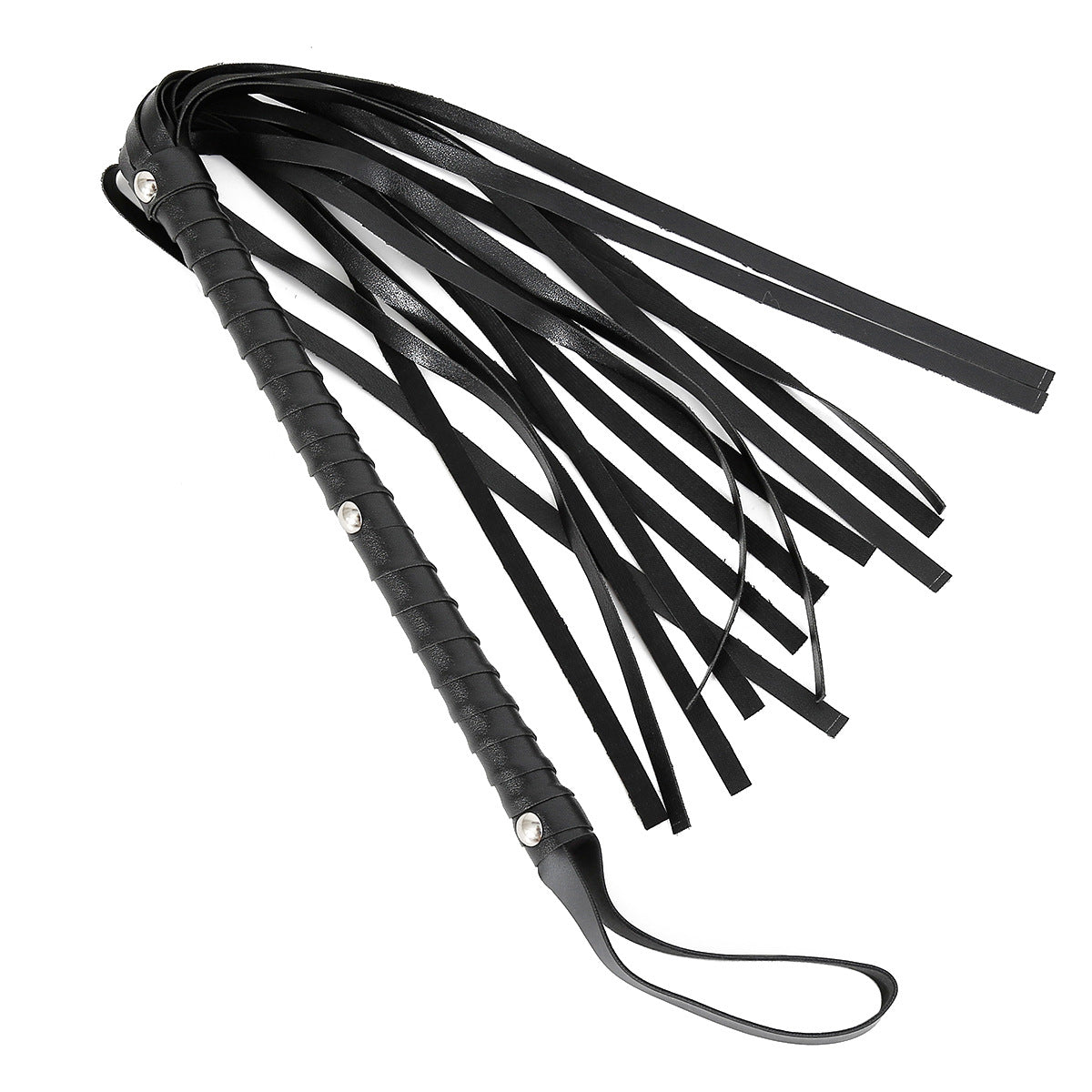 Short Handle Leather BDSM Flogger