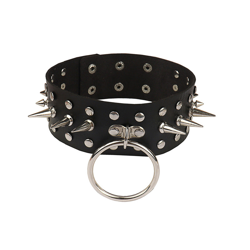 Gothic Spiked Bondage BDSM Collar