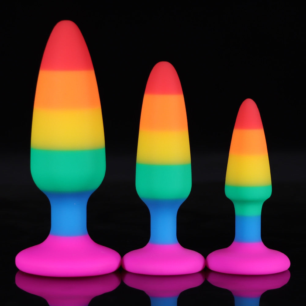 Rainbow Butt Plug LGBT Silicone Adult Sex Toy