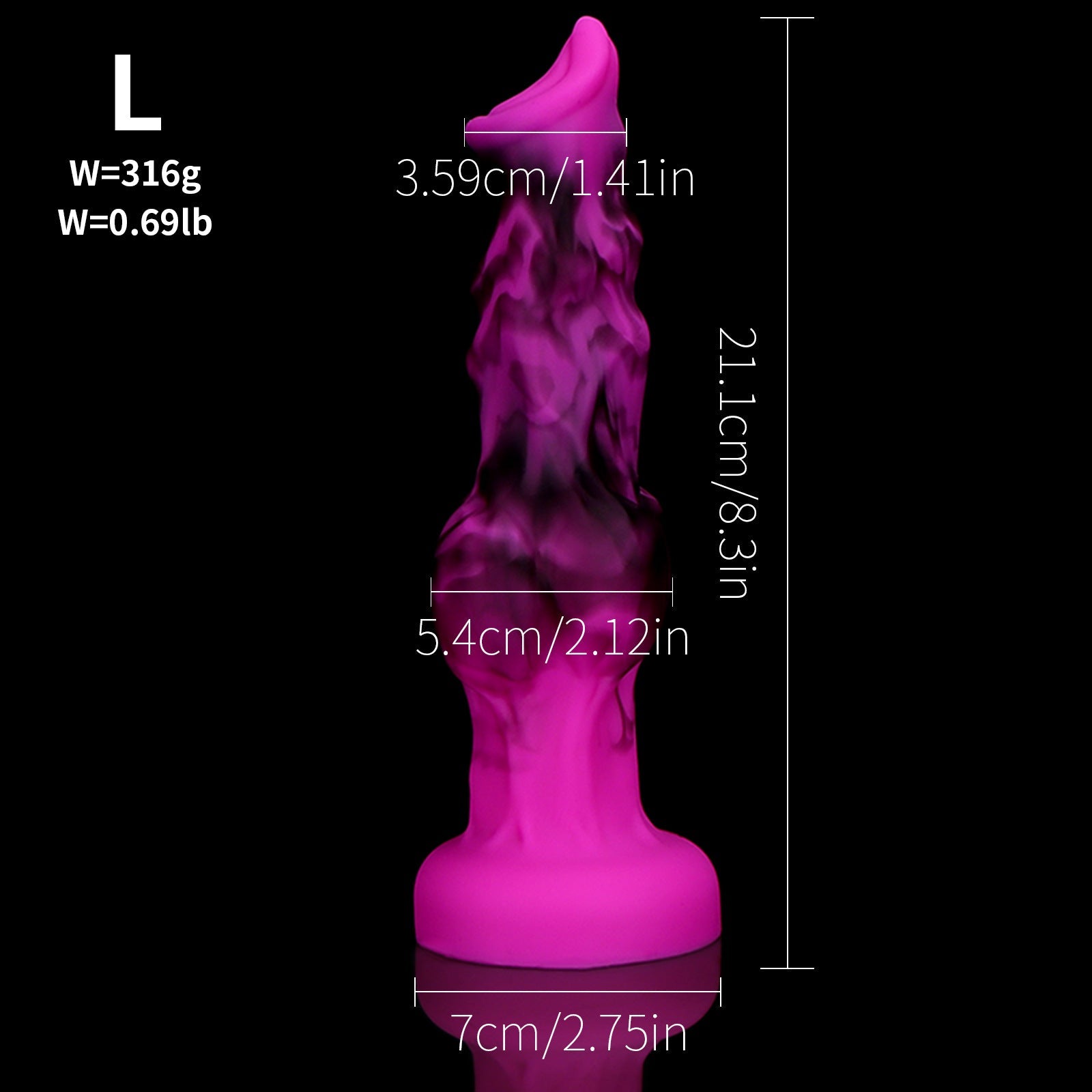 Purple Soft Simulated Wolf Dildo