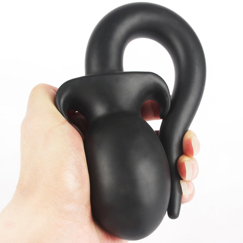 Round Silicone Dog Tail Anal Plug Training Kit