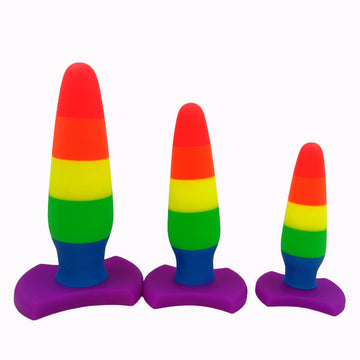 G spot Stimulation Rainbow Silicone Anal Plug