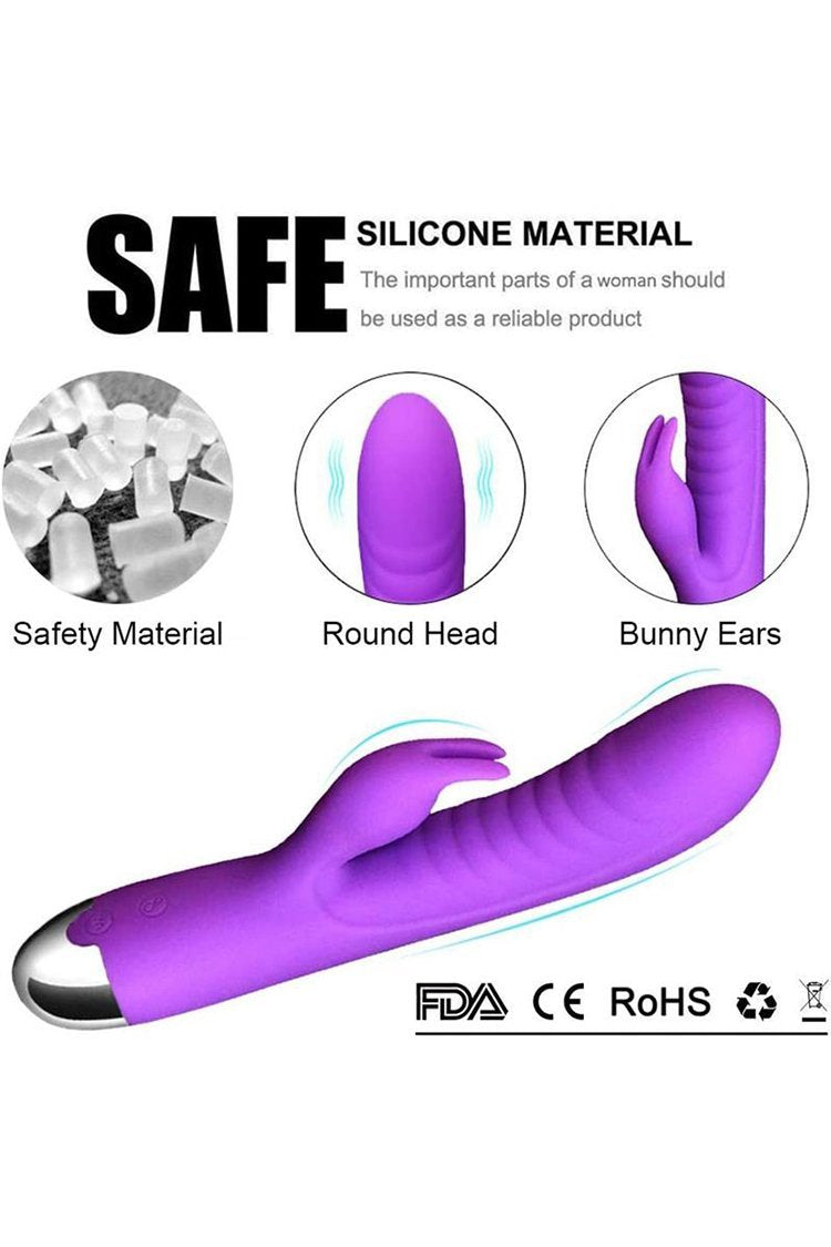 G Point Dildo Female Rabbit Vibrator Double Vibration Stimulator Silicone Clitoris Vagina Massager