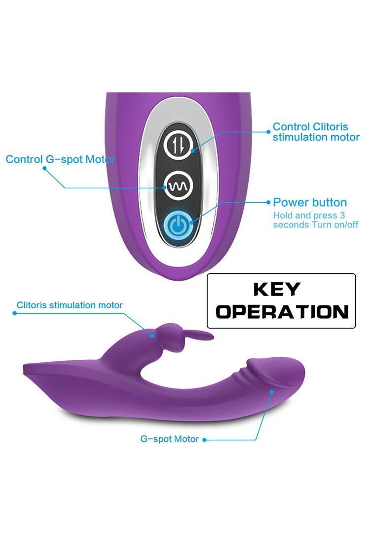 G Spot Rabbit Vibrator Dual Motor Clit Stimulator