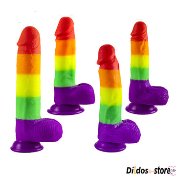 4 sizes of Realistic Rainbow Dildos