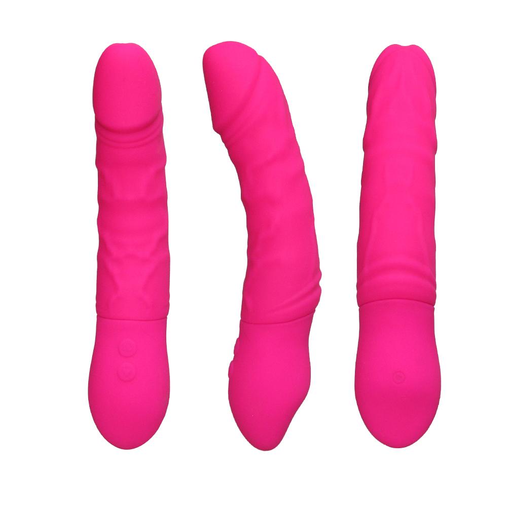 Realistic Vibrator Squeezable Waterproof Rose Red