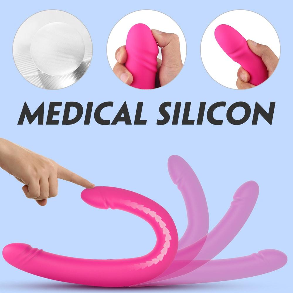 17.7 Inch Realistic Double-Ended Dildos For Anal Vagina Simulation Dildo Vibrator