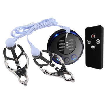 BDSM Eectric Shock Clover Nipple Clamps