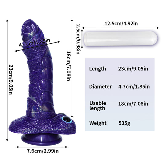 Sci-Fi Dragon Scale Dildo with Vibrator