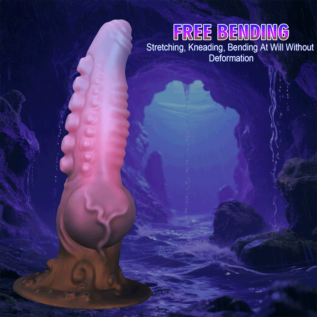 Pink Textured Octopus Knot Tentacle Dildo