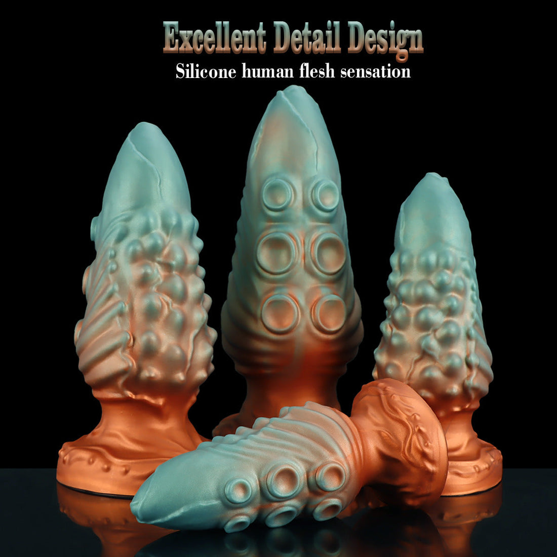 Green Girthy Fantasy Tentacle Octopus Dildo