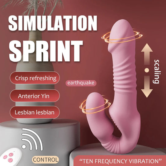 Remote Control Thrusting Strapless Dildo