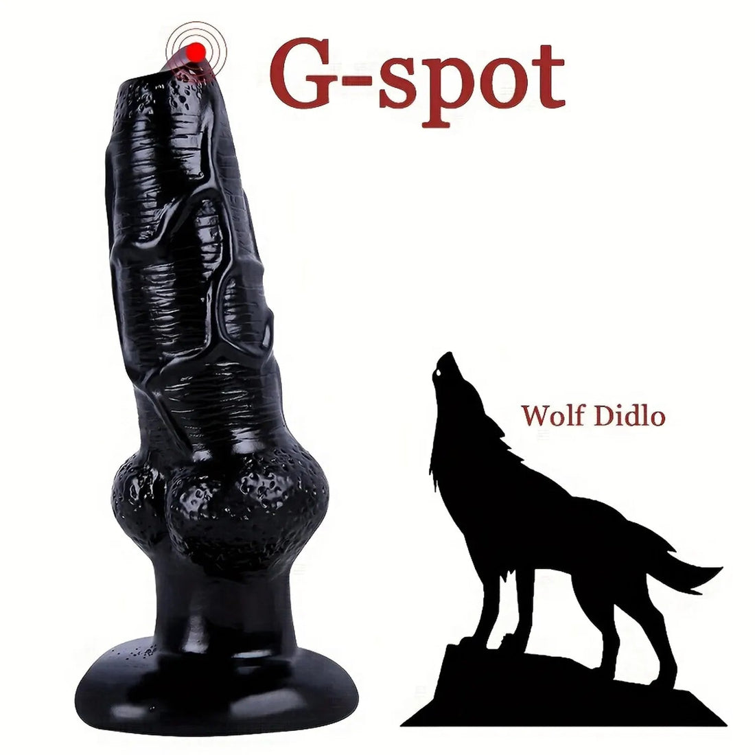 8.7-inch PVC Dog Knot G Spot Wolf Dildo