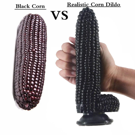 Black Corn Dildo Disguised Anal