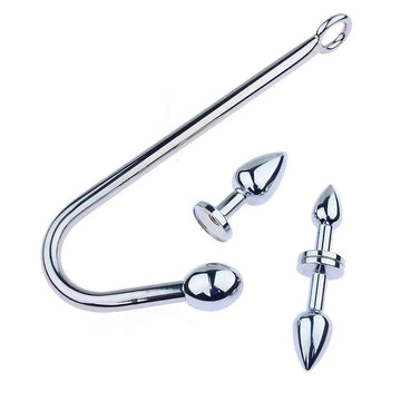 Removable Metal Hook Butt Plug Set