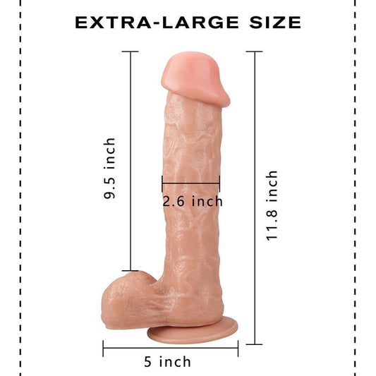 12 Inch Super Big Realistic Dildo With Strong Suction Cup