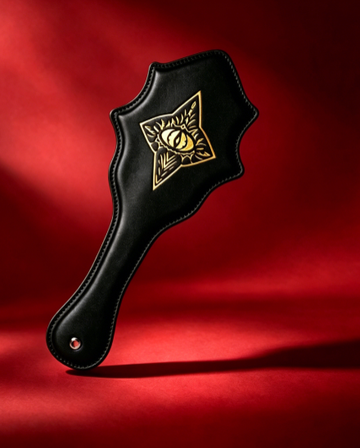 Black Leather BDSM Couples Roleplay Spanking Paddle