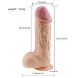 画像をギャラリー ビューアにロード Huge Flesh Pink Realistic Dildo