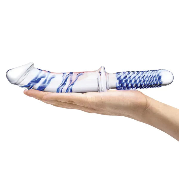 Dildo With Handle 11 Inch Glass Double Ended