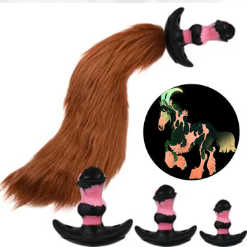 Fantasy Silicone Horse Tail Butt Plug