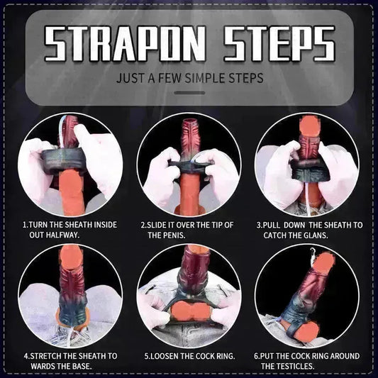 Ejeculating Penis Sheath Silicone Open Penis Sleeve