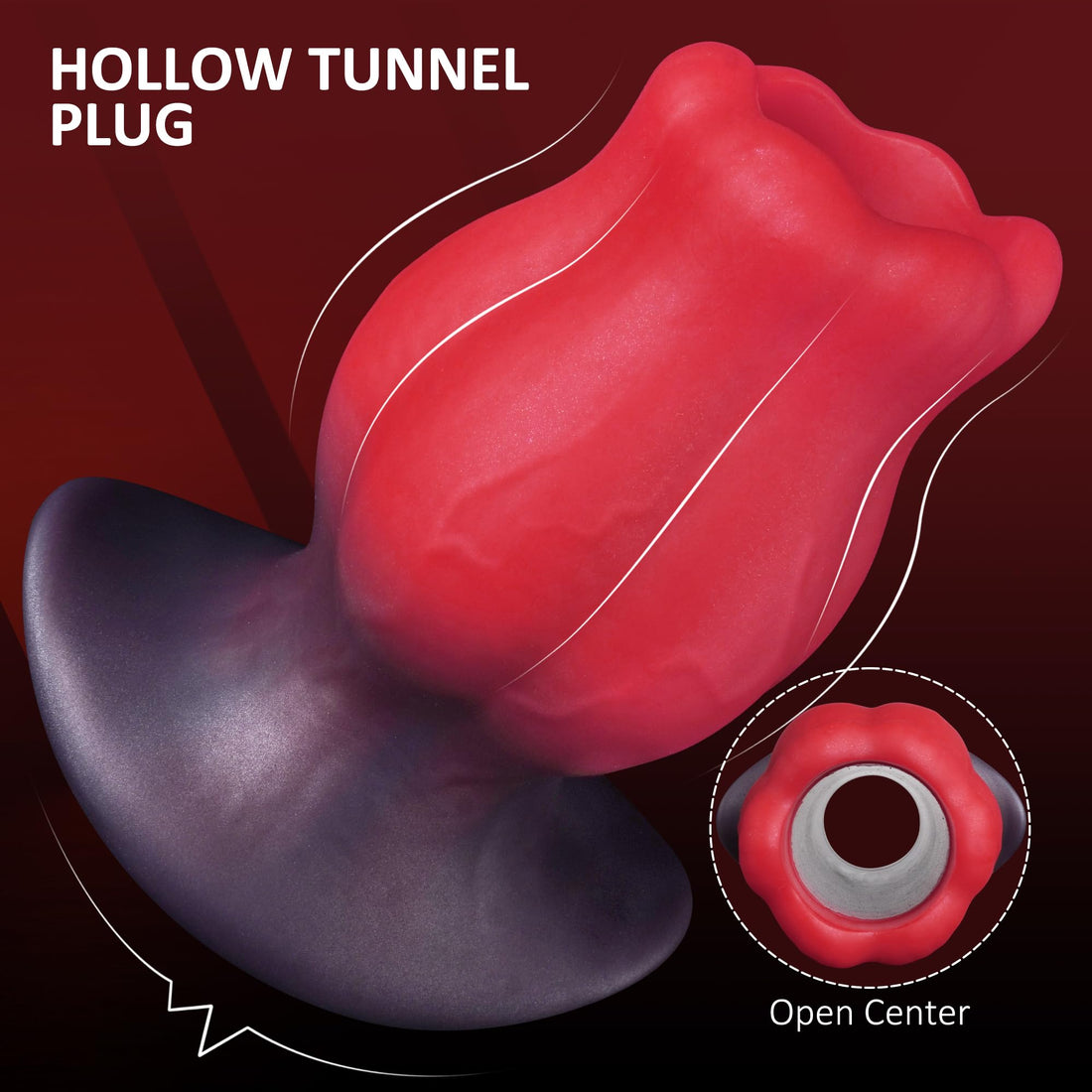 Flower Hollow Tunnel Anal Plug Peeping Ass Toy