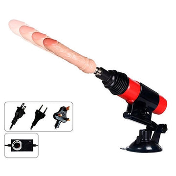 Suction Cup Dildo Thrusting Machine  with Anal Attachments