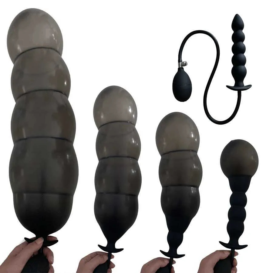 Black Adult Toys Inflatable Butt Plug