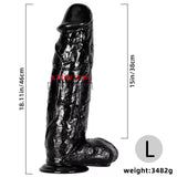 画像をギャラリー ビューアにロード 18 inch Black Huge Dildo