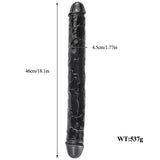 画像をギャラリー ビューアにロード Black Double Head 18 inch Dildo