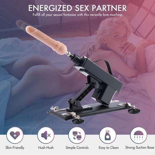 Thrusting Sex Machine with 7 attachments