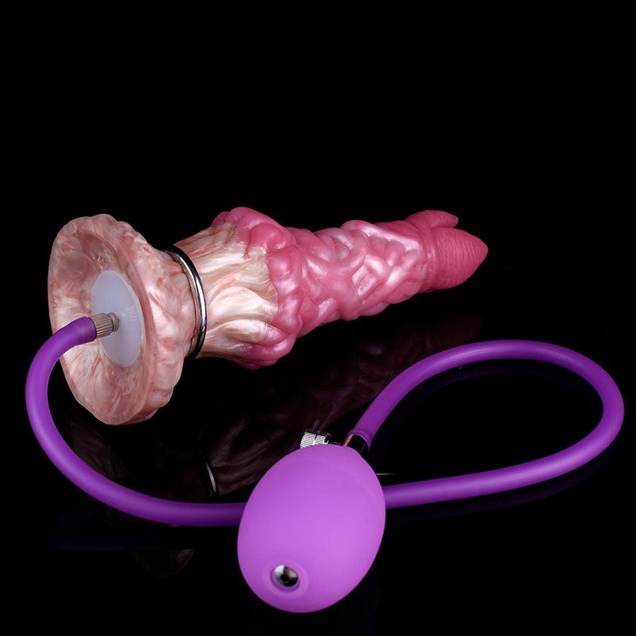 Pink Alien Ovipositor Dildo with Air Bag