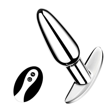 Anchor Shaped Remote Controlled Vibrating Metal Butt Plug