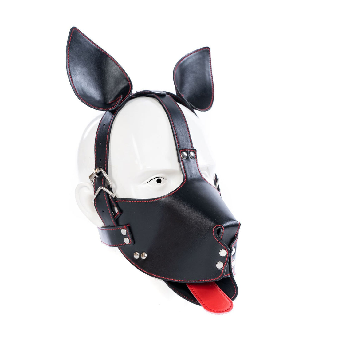 Black Wearable Dog Bondage Hood BDSM Sex Toy