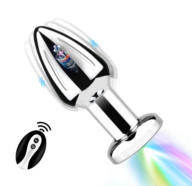 Threaded Metal Luminous Vibrating Anal Plug