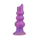 Load image into Gallery viewer, Purple Luminous Egg Silicone Ovipositor Dildo