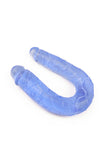 Load image into Gallery viewer, Baile Double-Ended Crystal Tpr Jelly Realistic Dildo Short+Blue