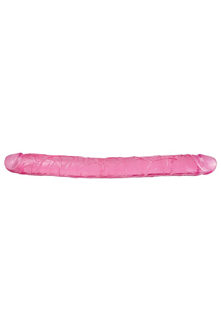 Double-Ended Super Jelly Tpe Realistic Dildo Pink / One Size