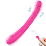 Charger l&#39;image dans la galerie, Remote Control Free Bending 11.96 Inch Double-Ended Dildos Rose Red Dildo