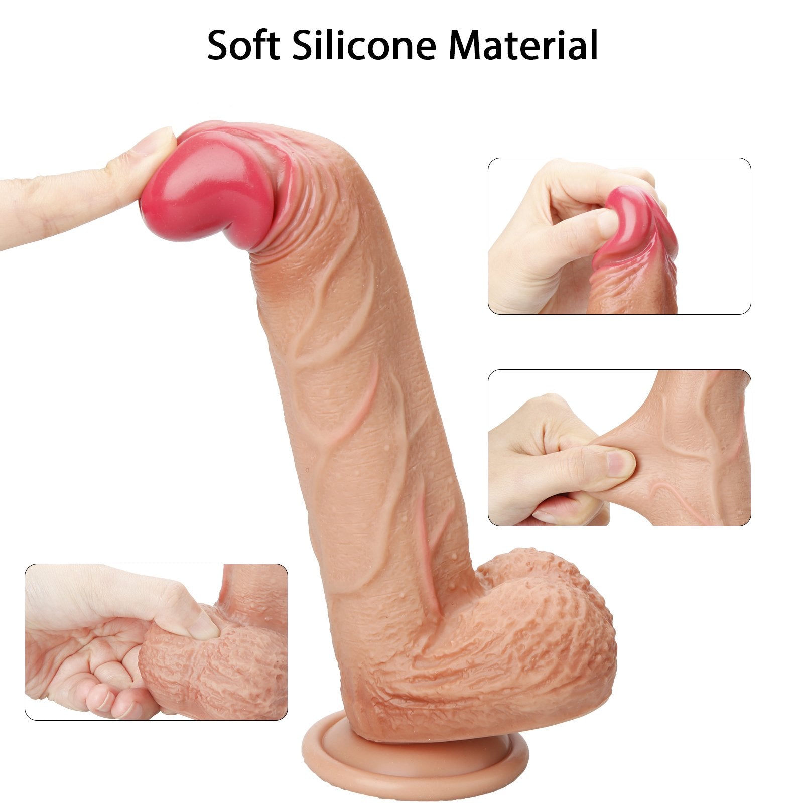 9 Inch Thrusting Rotating Vibrating Super Realistic Silicone Dildo