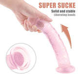 画像をギャラリー ビューアにロード 9.84 Inch Super Suction Pink Transparent Realistic Dildo