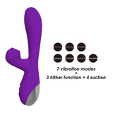 画像をギャラリー ビューアにロード Flicking Rabbit G-Spot Dildo Vibrator With Suction