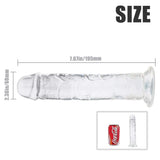 Load image into Gallery viewer, 4 Kinds Size Super Suction Transparent Realistic Dildo M-7.67Inch