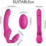 画像をギャラリー ビューアにロード Remote Control Vibrating Strapless Strap On Silicone Dildo Vibrator