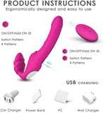 画像をギャラリー ビューアにロード Remote Control Vibrating Strapless Strap On Silicone Dildo Vibrator