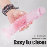 画像をギャラリー ビューアにロード 9.84 Inch Super Suction Pink Transparent Realistic Dildo