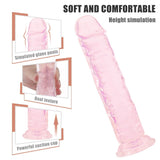 画像をギャラリー ビューアにロード 9.84 Inch Super Suction Pink Transparent Realistic Dildo