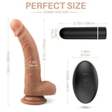 画像をギャラリー ビューアにロード Remote Control 7.84 Inch Realistic Vibrating Dildo With Bullet